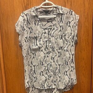 Express Black and Gray Snake Print Blouse
